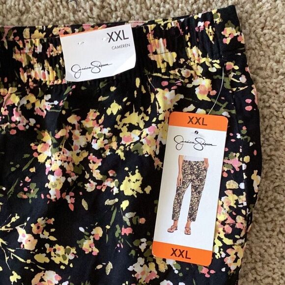NWT Jessica Simpson Women’s Pull On Floral Ankle Pant Cameren XXL - Picture 5 of 5